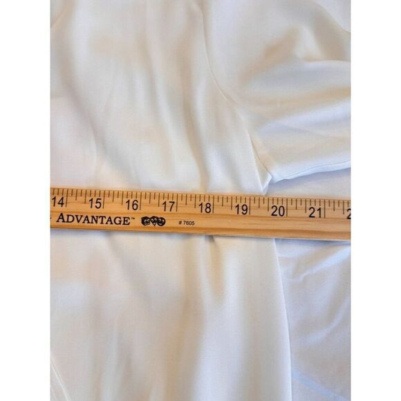 NWT 41 Hawthorn White Wrap Front Blouse With Keyhole Back Women's Size M Summer - Picture 10 of 13